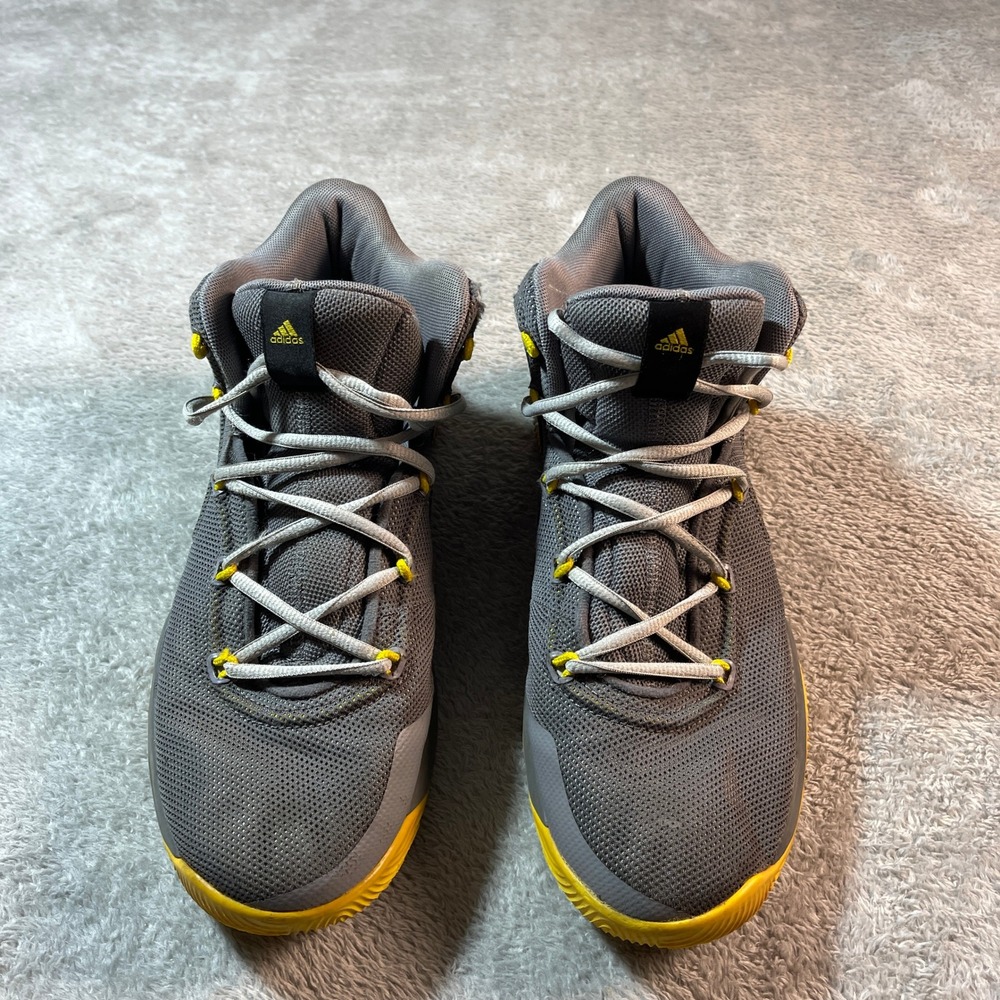 Adidas Basketball Shoes Men's 10.5 Yellow High Top Athletic Training Adiprene